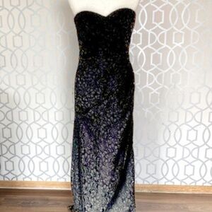Bridesmaid or prom black lace dress